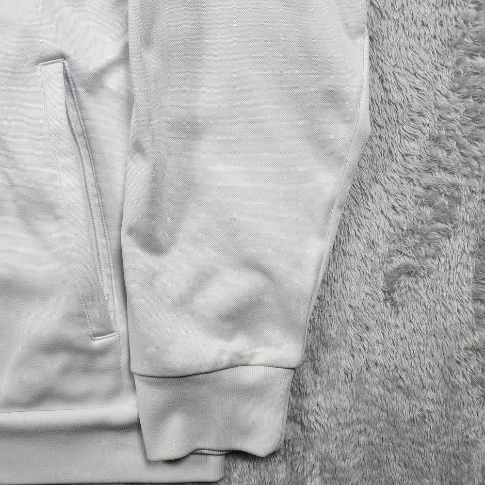 Real Madrid Jacket Mens Large White Soccer Football Adidas Full Zip Track - Picture 6 of 12